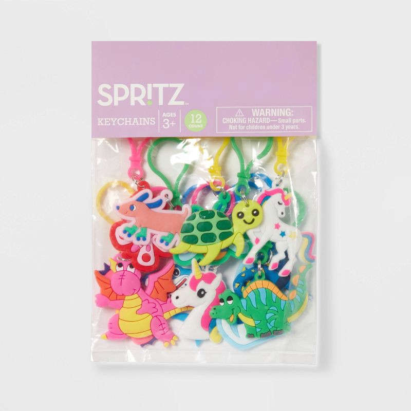 slide 3 of 3, Key Chains Easter Plastic Egg Fillers 12pc - Spritz™, 12 ct