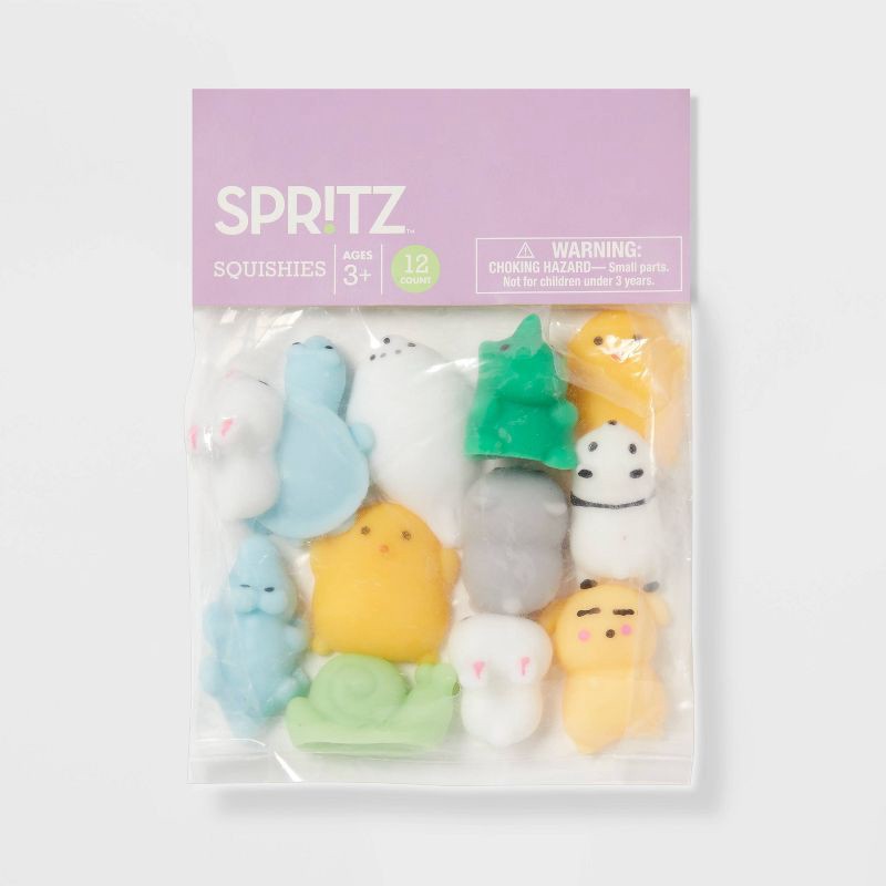 slide 3 of 3, Squishy Animal Easter Egg Fillers 12pc - Spritz™, 12 ct