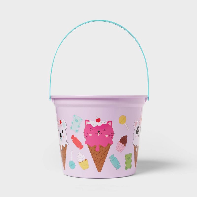 slide 1 of 3, Plastic Easter Bucket Ice Cream Animals and Sweets - Spritz™, 1 ct