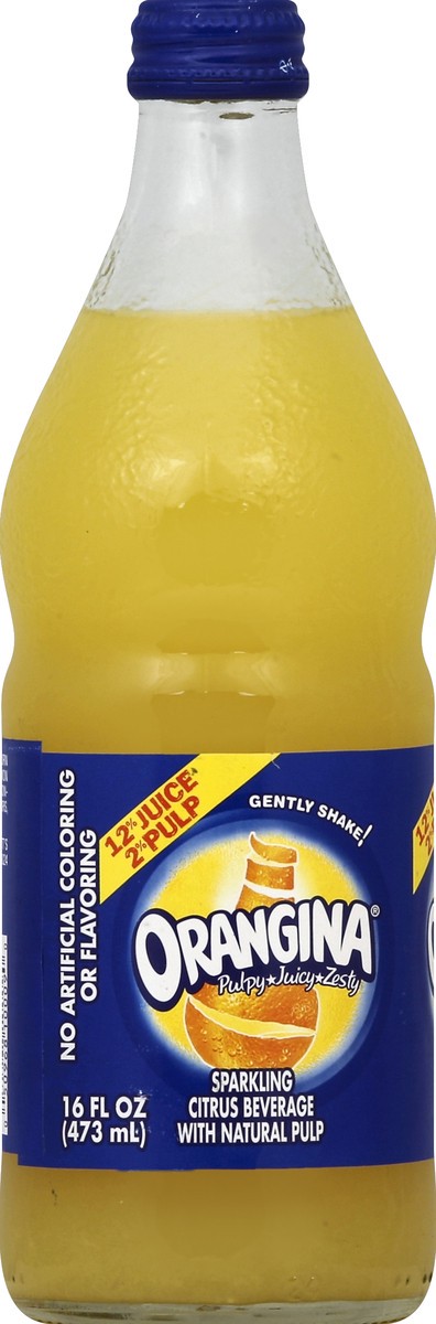 slide 4 of 4, Orangina, 16 fl oz glass bottle, 16 fl oz