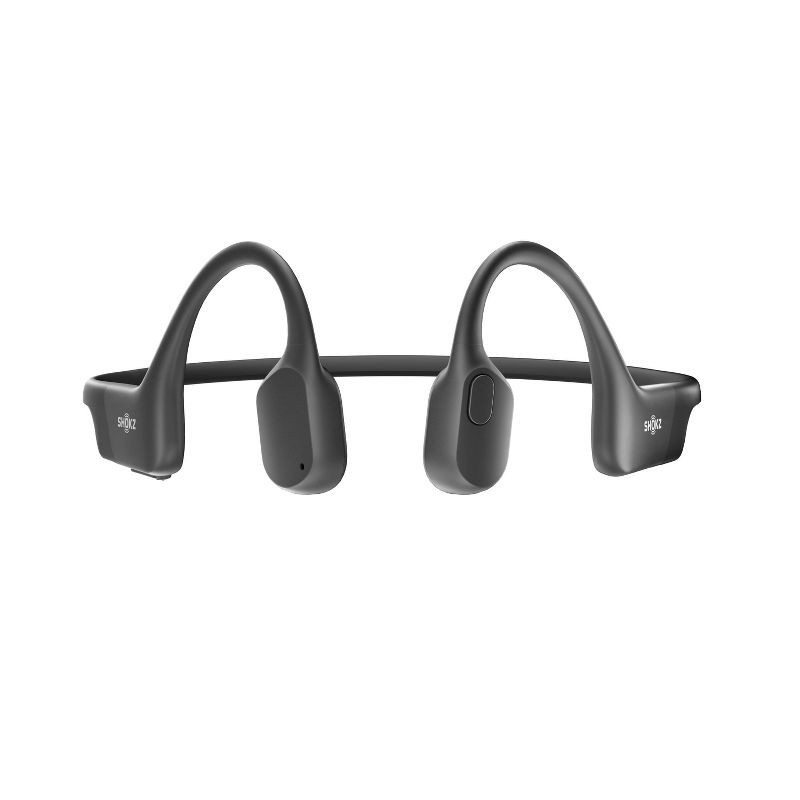 slide 2 of 10, Shokz OpenRun Bluetooth Wireless Headphones - Black: Open-Ear, Built-In Microphone, Water-Resistant, 1 ct