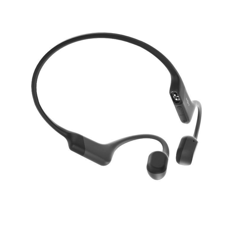 slide 4 of 10, Shokz OpenRun Bluetooth Wireless Headphones - Black: Open-Ear, Built-In Microphone, Water-Resistant, 1 ct