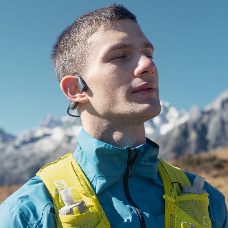 slide 7 of 9, Shokz OpenRun Pro Bluetooth Wireless Headphones - Black (S810-ST-BK-US): Open-Ear, Sweat-Resistant, 1 ct