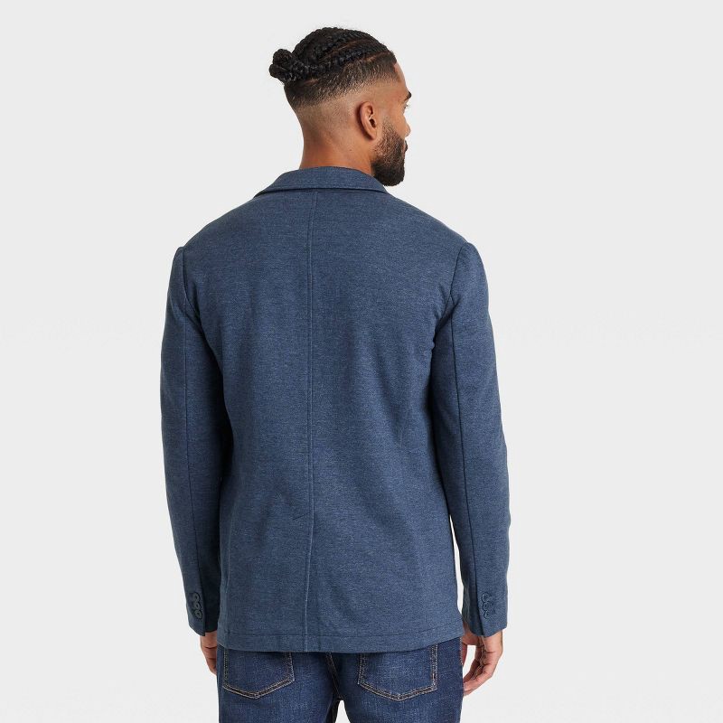 slide 2 of 3, Men's Comfort Wear Knit Blazer - Goodfellow & Co™ Fighter Pilot Blue S, 1 ct