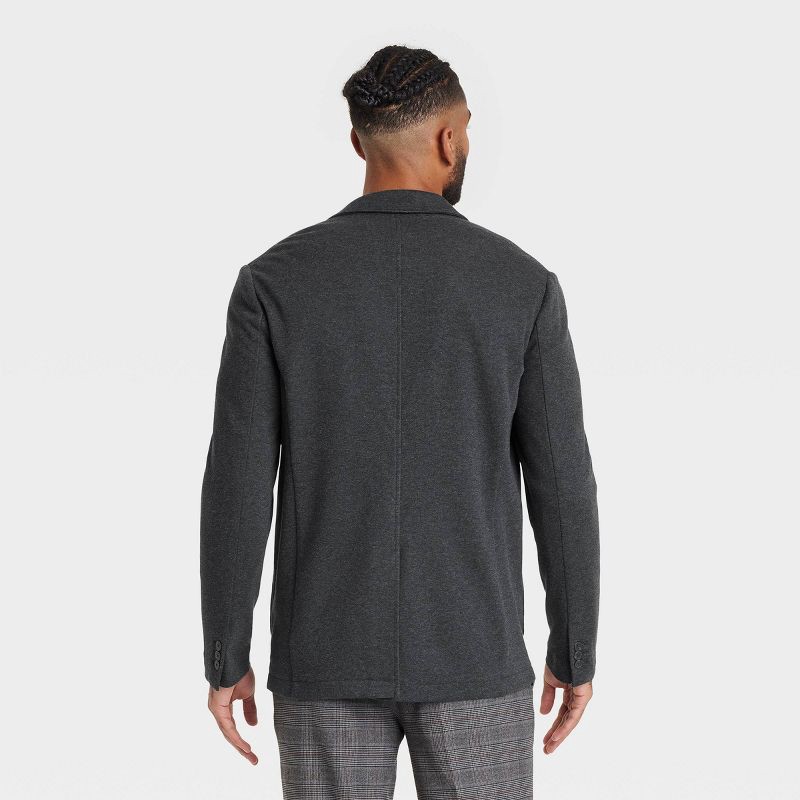 slide 2 of 3, Men's Comfort Wear Knit Blazer - Goodfellow & Co™ Charcoal Gray S, 1 ct