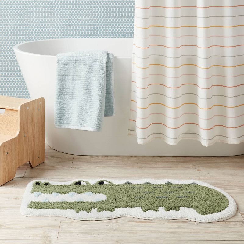 slide 2 of 4, Alligator Kids' Bath Rug - Pillowfort™, 1 ct