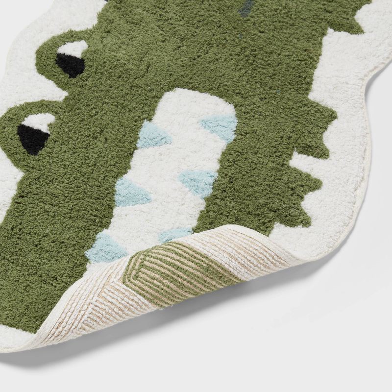 slide 4 of 4, Alligator Kids' Bath Rug - Pillowfort™, 1 ct