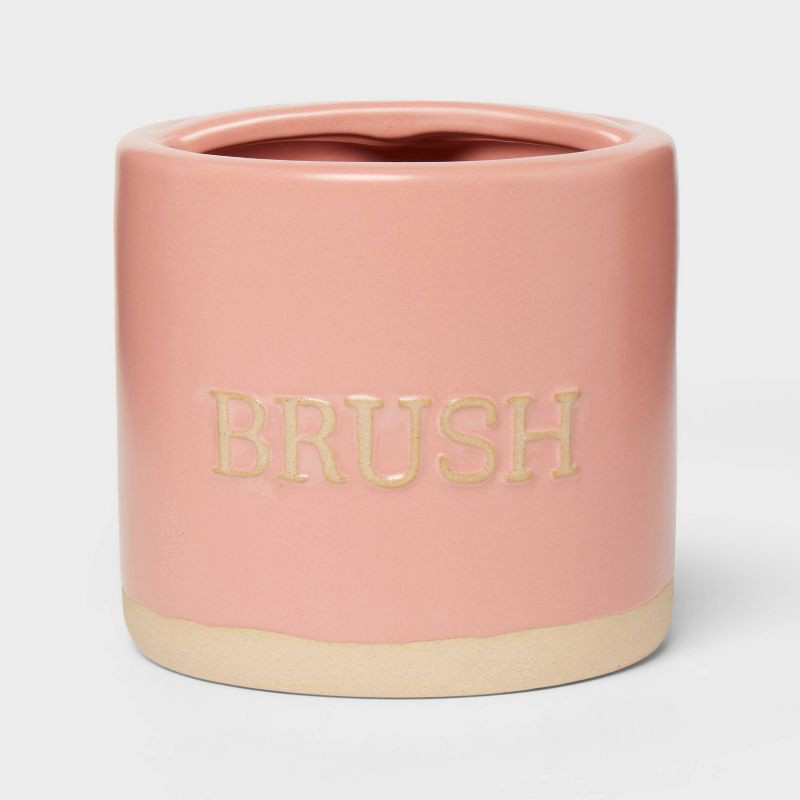 slide 1 of 3, Pink Kids' Tooth Brush Holder - Pillowfort™, 1 ct