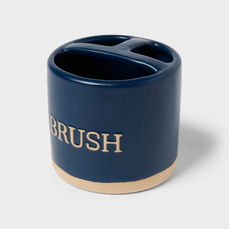 slide 3 of 3, Blue Kids' Toothbrush Holder - Pillowfort™, 1 ct