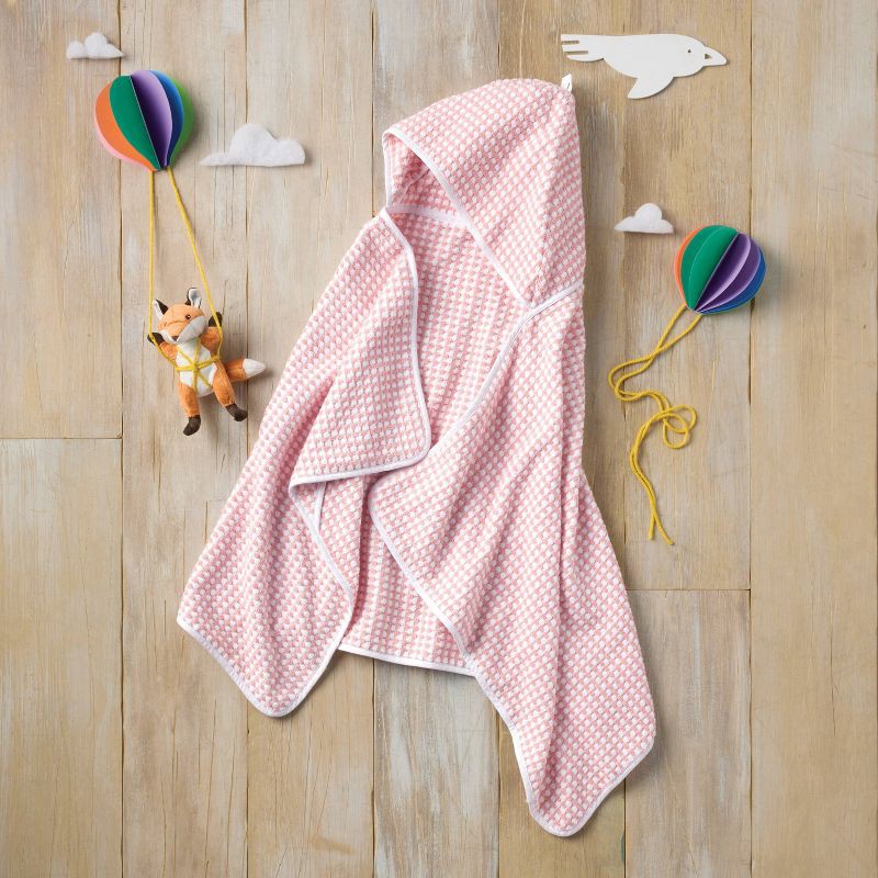 slide 2 of 4, Kids' Oversized Hooded Bath Towel Pink - Pillowfort™, 1 ct