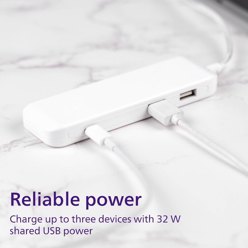 slide 2 of 6, Philips 6ft USB Charging Station with USB-A and USB-C, 6 ft