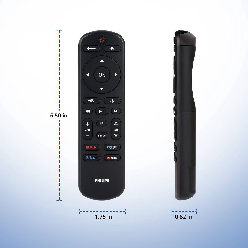 slide 7 of 7, Philips One-Touch Programming Streaming Replacement Remote: Infrared TV Accessory, 1 ct