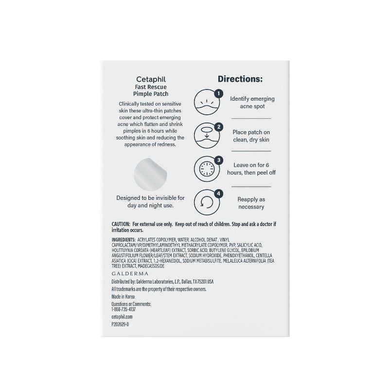 slide 2 of 14, Cetaphil Acne Spot Pimple Patches with Salicylic Acid - 24ct​, 24 ct
