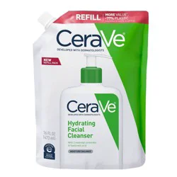 CeraVe Hydrating Face Wash with Hyaluronic Acid and Glycerin for Normal to Dry Skin - Refill - 16 fl oz