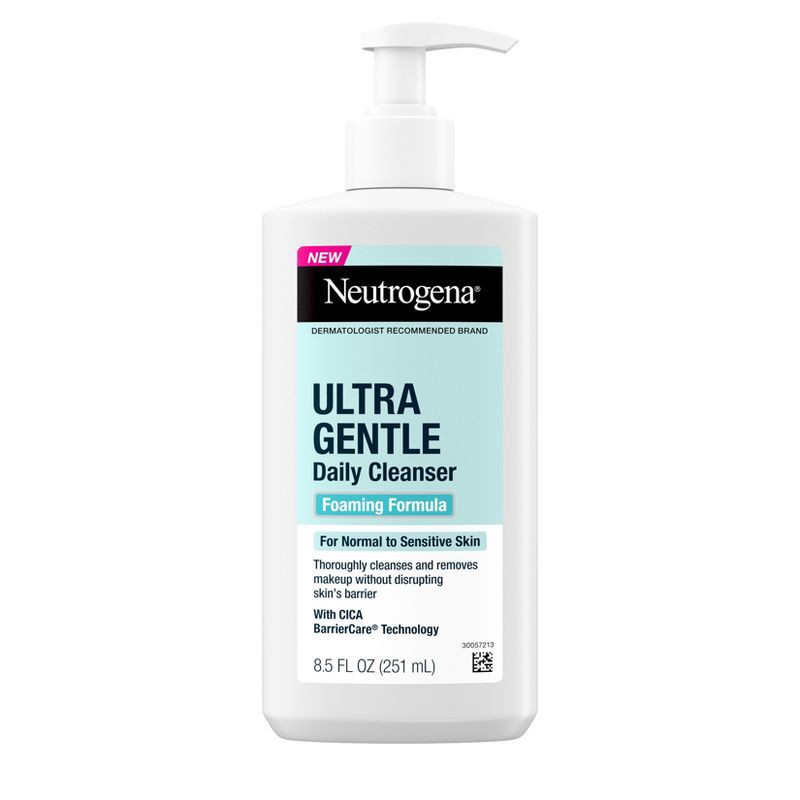 slide 1 of 10, Neutrogena Ultra Gentle Daily Cleanser Foaming Formula - 8.5 fl oz, 8.5 fl oz