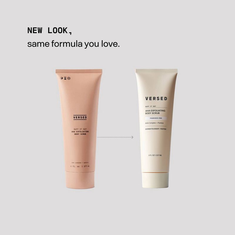 slide 3 of 7, Versed Buff It Out AHA Unscented Exfoliating Body Scrub - 8 fl oz, 8 fl oz