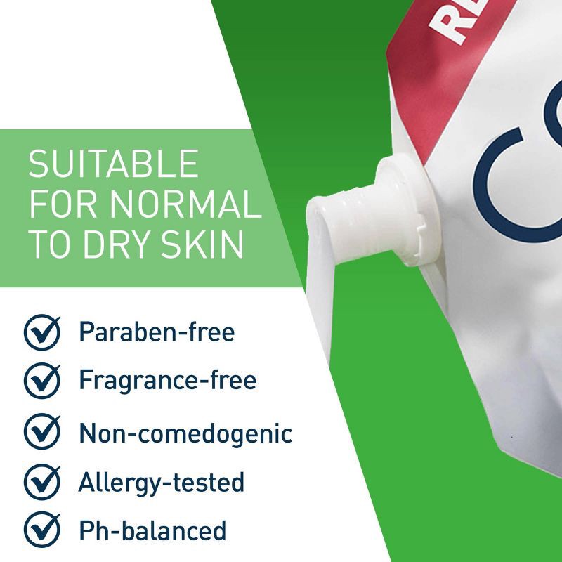 slide 6 of 12, CeraVe Hydrating Cream-to-Foam Face Wash with Hyaluronic Acid for Normal to Dry Skin - Refill - 16 fl oz, 16 fl oz