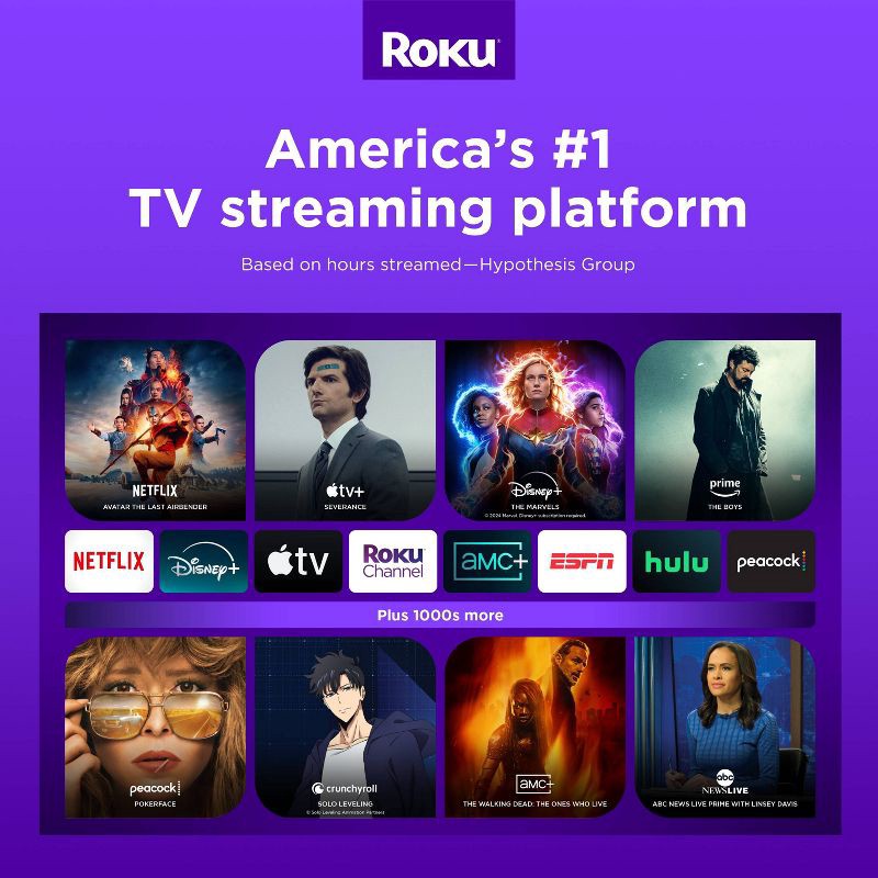slide 7 of 13, Roku 40" Select Series 1080p Full HD Smart Roku TV with Roku TV Remote: Wi-Fi, LED, 1 ct