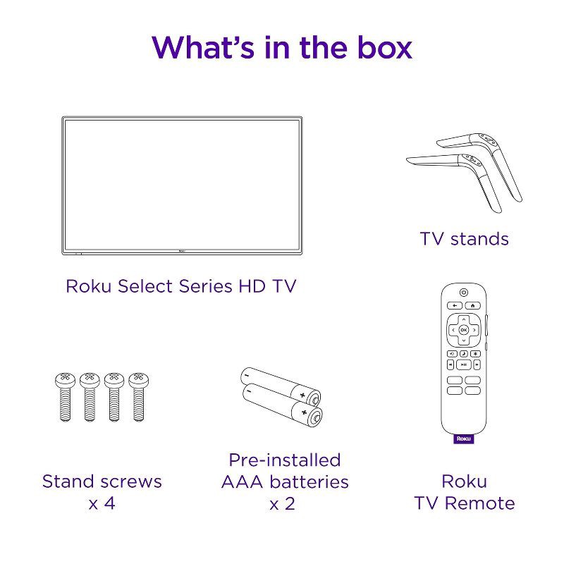 slide 11 of 13, Roku 40" Select Series 1080p Full HD Smart Roku TV with Roku TV Remote: Wi-Fi, LED, 1 ct