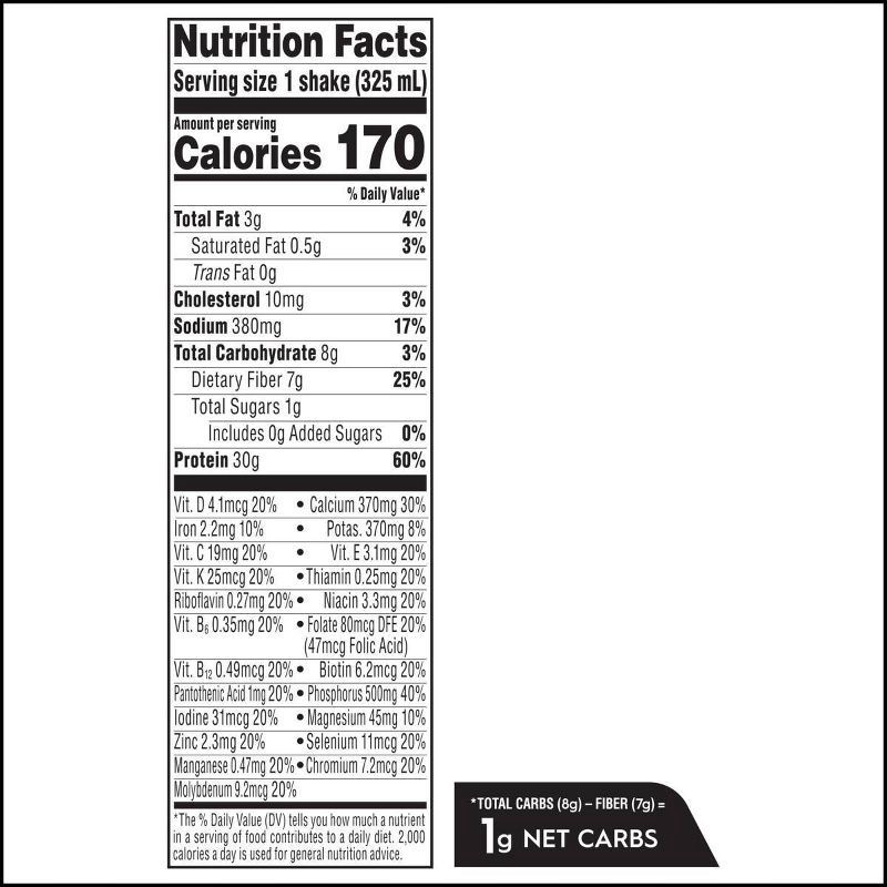 slide 4 of 5, Atkins Strong 30g High Protein Shake - Vanilla - 44 fl oz/4pk, 30 gram, 44 fl oz, 4 ct