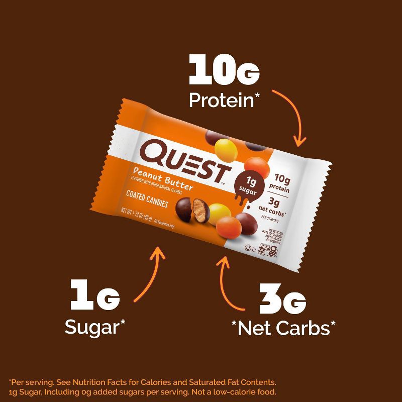 slide 4 of 4, Quest Nutrition Filled Coated Candies - Peanut Butter - 4pk, 4 ct