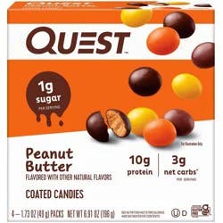 Quest Nutrition Filled Coated Candies - Peanut Butter - 4pk