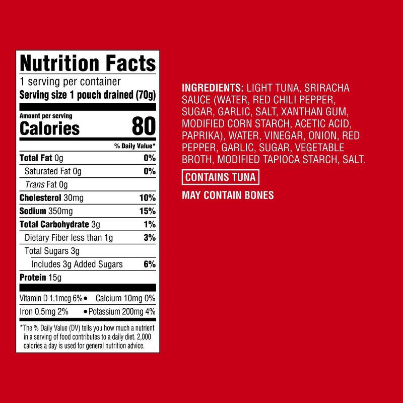 slide 4 of 4, Sriracha Chunk Light Tuna- 2.6oz - Good & Gather™, 2.6 oz