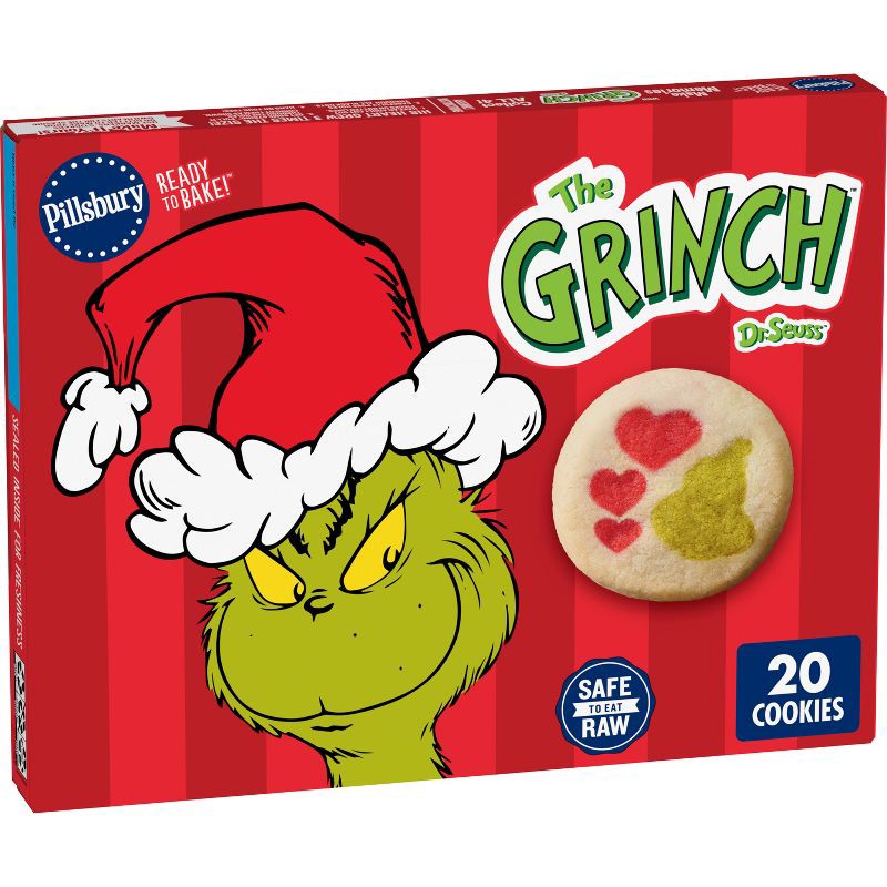 slide 1 of 7, Pillsbury Sugar Cookies Grinch 12ct, 12 ct