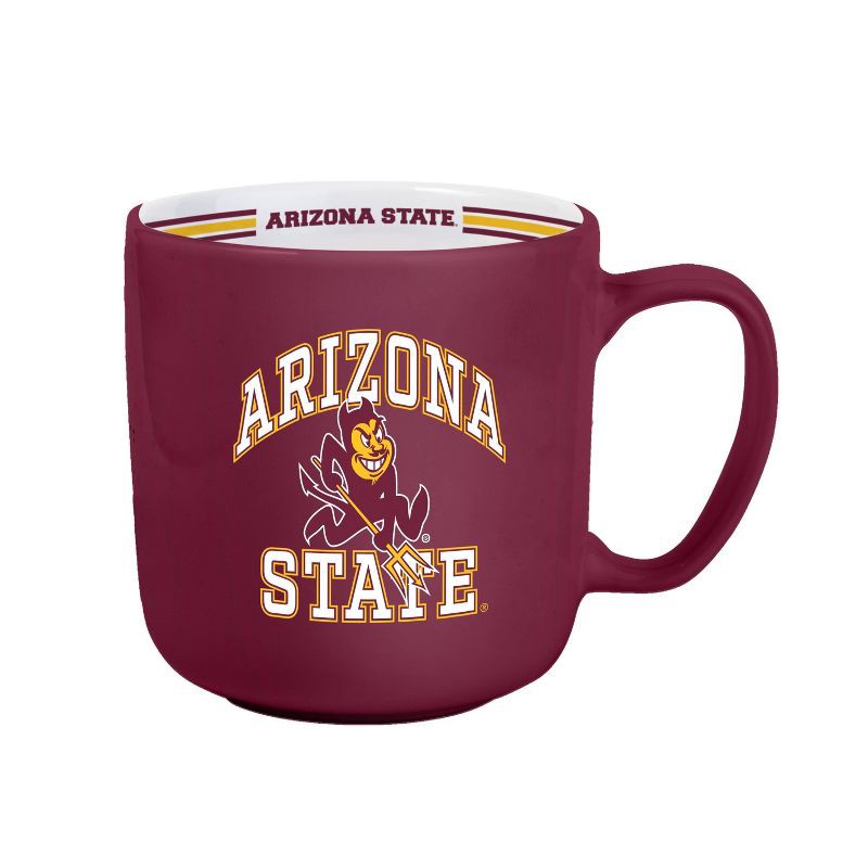 slide 1 of 1, NCAA Arizona State Sun Devils Stripe Mug - 15oz: Ceramic Drinkware, Service for 1, 15 oz