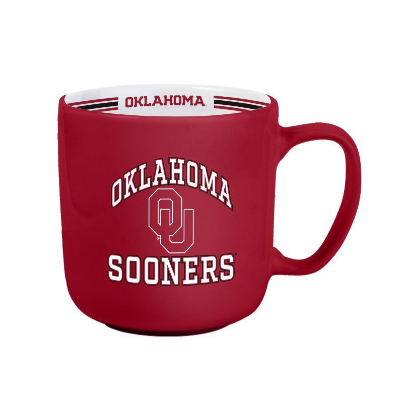 slide 2 of 2, NCAA Oklahoma Sooners Stripe Mug - 15oz: Ceramic Drinkware, Licensed Team Merchandise, 15 oz