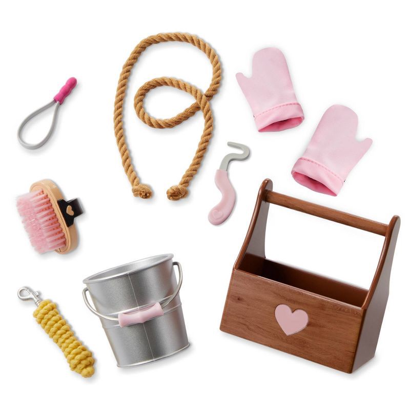 slide 6 of 7, Our Generation Lainey Posable 18" Cowgirl Doll with Horse Accessories and Storybook: Plastic Fashion Doll with Hazel Eyes, Straight Hair, 1 ct