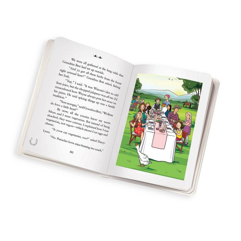 slide 7 of 7, Our Generation Lainey Posable 18" Cowgirl Doll with Horse Accessories and Storybook: Plastic Fashion Doll with Hazel Eyes, Straight Hair, 1 ct