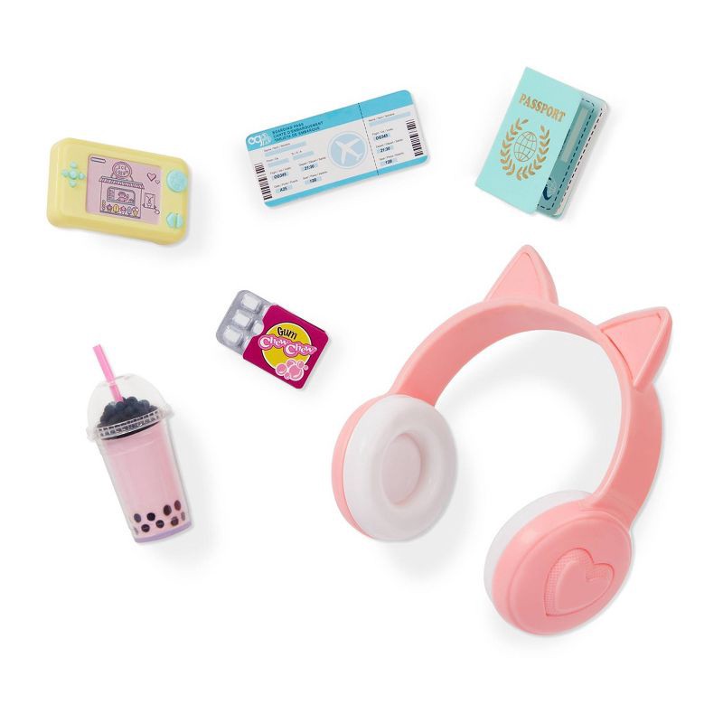 slide 4 of 5, Our Generation Linzi 18" Doll with Luggage and Travel Accessories Set: Travel-Themed Wavy Blonde Hair Doll, 1 ct