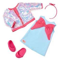 Our Generation Shine All Day Sequin Jacket and Dress Outfit for 18" Dolls