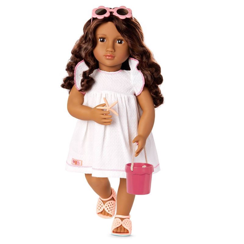 slide 4 of 8, Our Generation Gabriela Posable 18" Doll with Beach Accessories and Storybook, 1 ct