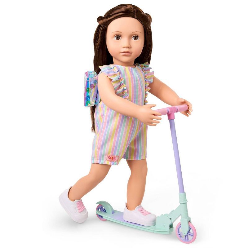 slide 2 of 5, Our Generation Ride the Rainbow Romper Outfit and Scooter Accessory for 18" Dolls: Sports & Outdoor Adventure Set, 1 ct