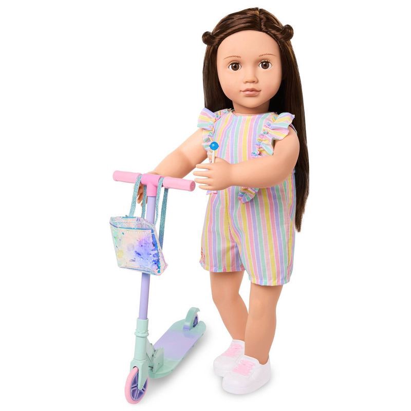 slide 3 of 5, Our Generation Ride the Rainbow Romper Outfit and Scooter Accessory for 18" Dolls: Sports & Outdoor Adventure Set, 1 ct