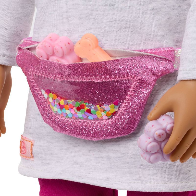 slide 4 of 6, Our Generation Estella and Evi 18" Doll and Pet Puppy Set: Brown Eyes, Wavy Hair, Plastic & Polyester Materials, 1 ct