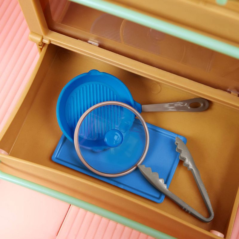 slide 13 of 15, Our Generation On the Move Food Truck Vehicle Playset Accessory for 18" Dolls: 54-Piece Toy Set with Play Food, 1 ct