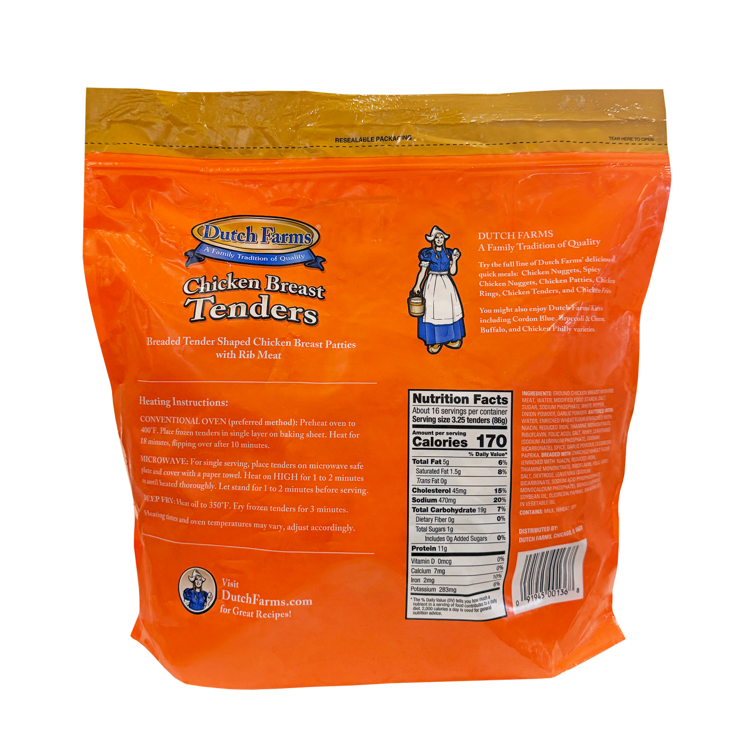 slide 2 of 2, Dutch Farms Breaded Chicken Tenders, 48 oz