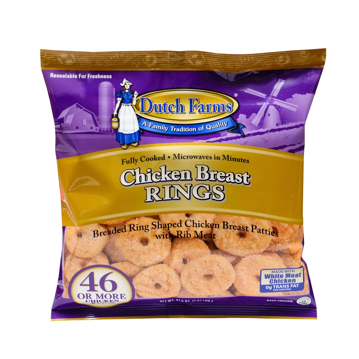 slide 1 of 1, Dutch Farms Chicken Rings, 48 oz