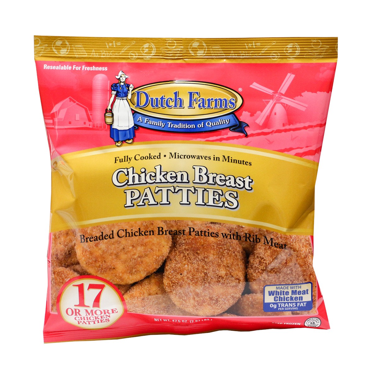 slide 1 of 1, Dutch Farms Chicken Patties, 48 oz