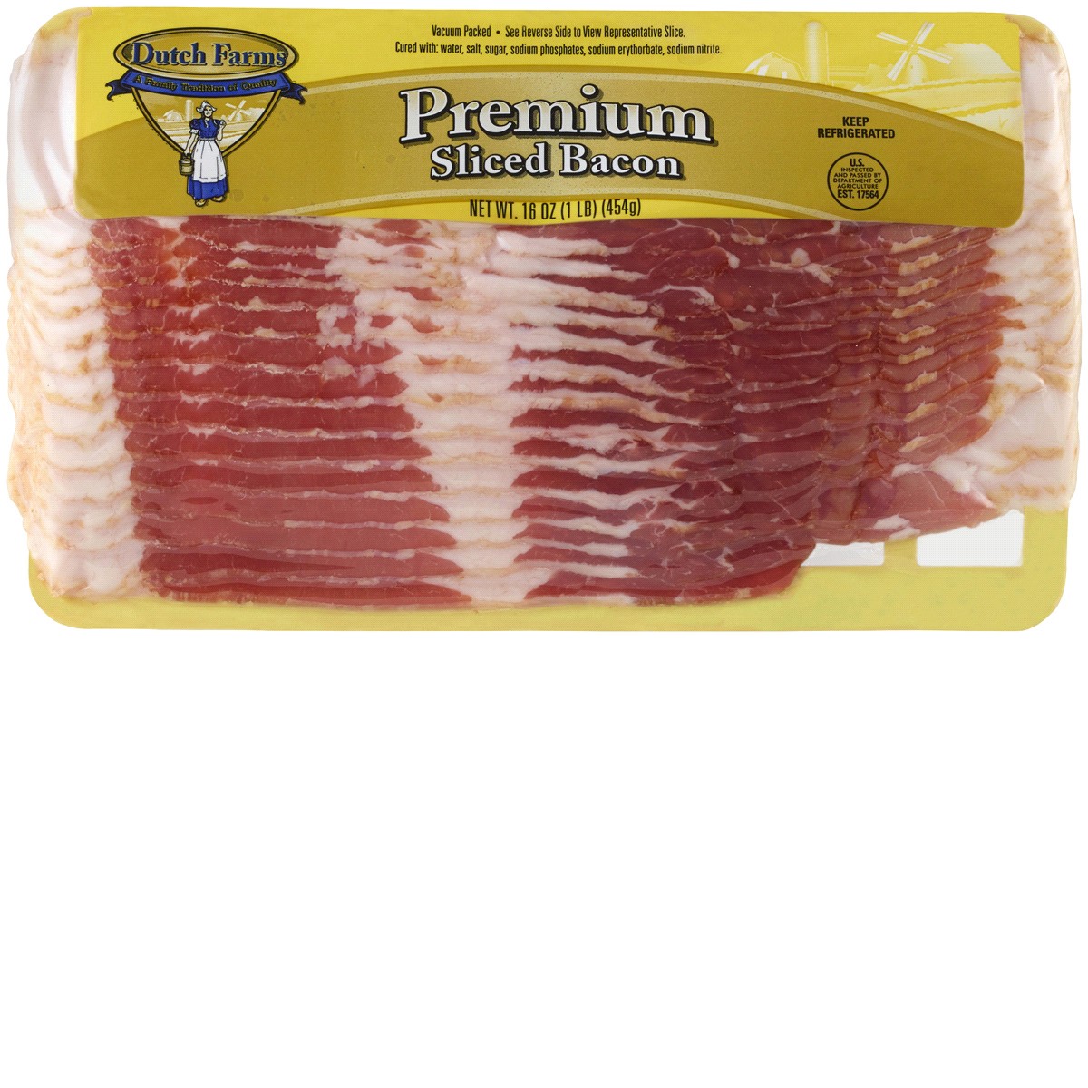 slide 1 of 1, Dutch Farms Premium Sliced Bacon, 16 oz, 16 oz