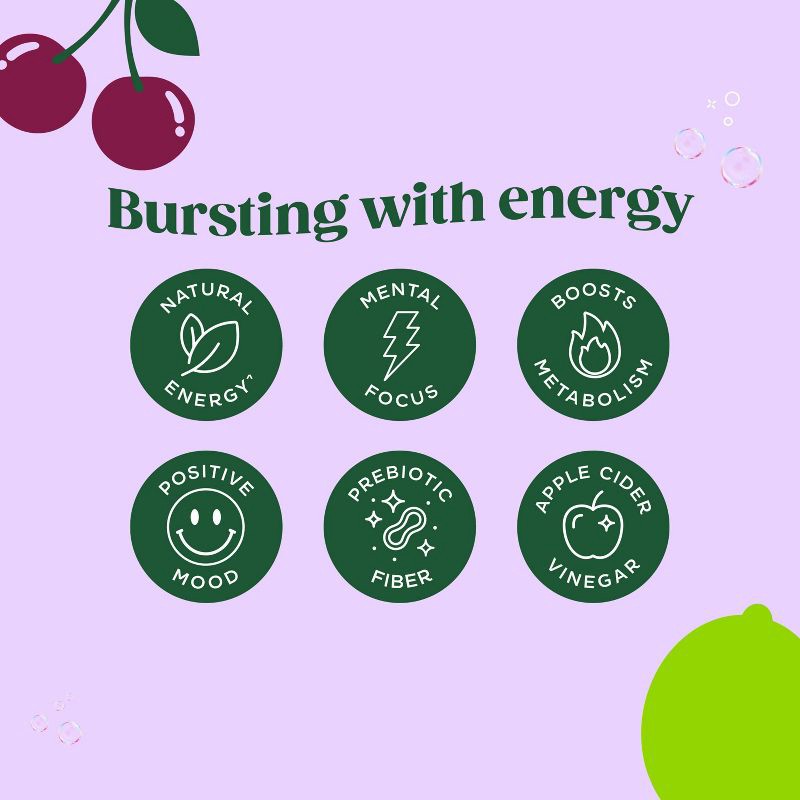 slide 4 of 10, BLOOM NUTRITION Sparkling Energy Drink - Cherry Lime - 12 fl oz Can, 12 fl oz