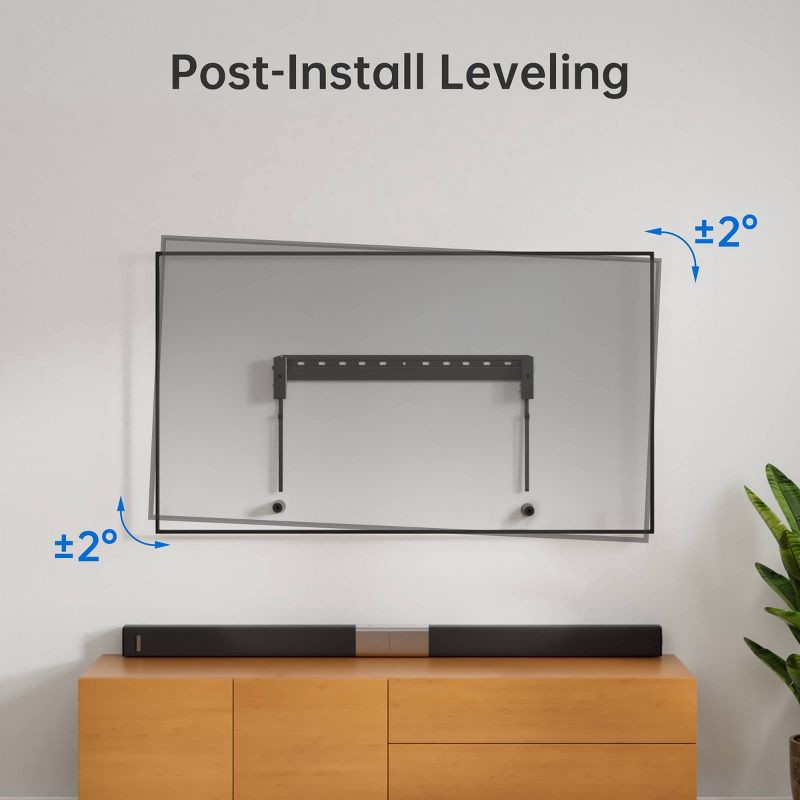 slide 3 of 8, ErgoAV Large Fixed TV Mount 32"- 90"TVs: Steel Wall Bracket for 135 lbs Capacity, 135 lb