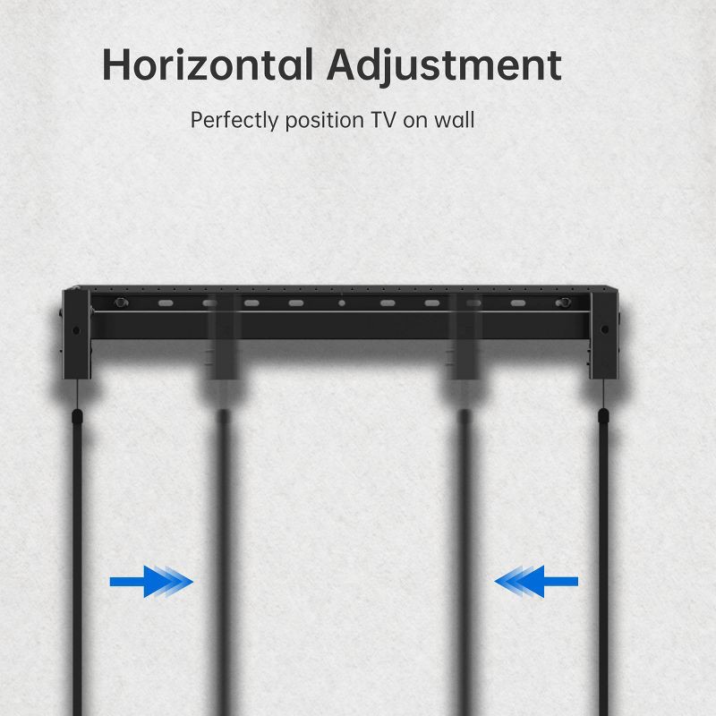 slide 6 of 8, ErgoAV Large Fixed TV Mount 32"- 90"TVs: Steel Wall Bracket for 135 lbs Capacity, 135 lb