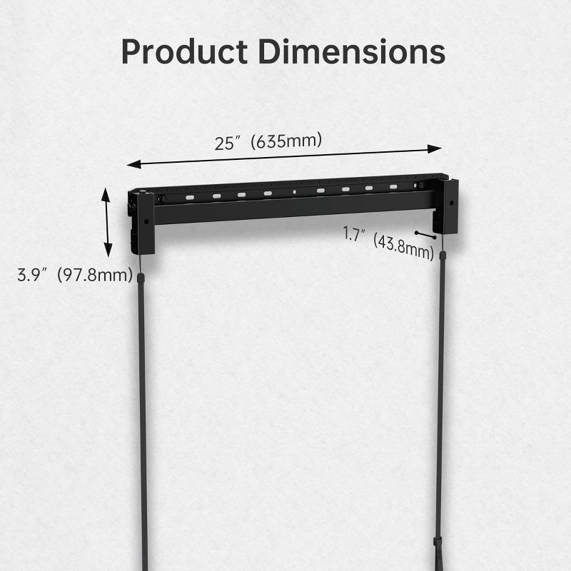 slide 8 of 8, ErgoAV Large Fixed TV Mount 32"- 90"TVs: Steel Wall Bracket for 135 lbs Capacity, 135 lb