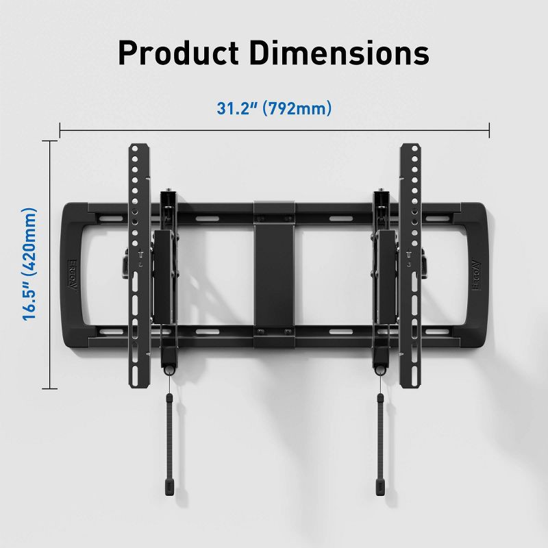 slide 2 of 10, ErgoAV Extend and Tilt TV Mount 42"- 98" TVs: Wall Mount for 200x100, 600x400 VESA, 1 ct
