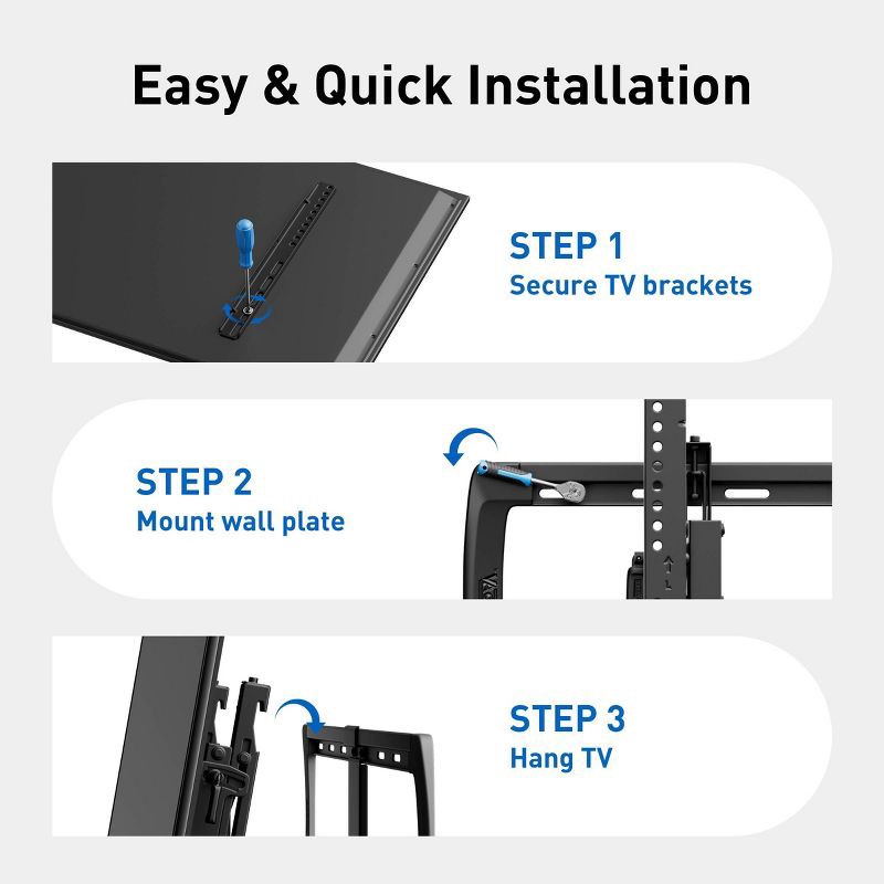 slide 4 of 10, ErgoAV Extend and Tilt TV Mount 42"- 98" TVs: Wall Mount for 200x100, 600x400 VESA, 1 ct