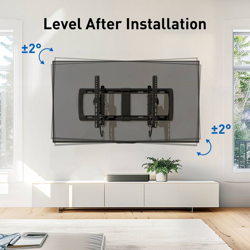 slide 5 of 10, ErgoAV Extend and Tilt TV Mount 42"- 98" TVs: Wall Mount for 200x100, 600x400 VESA, 1 ct